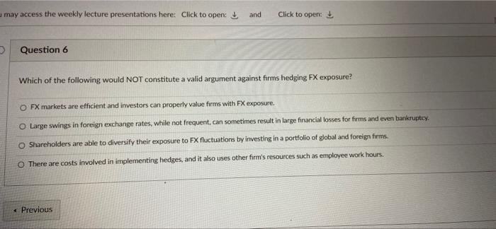 may access the weekly lecture presentations here: Click to open: and Click