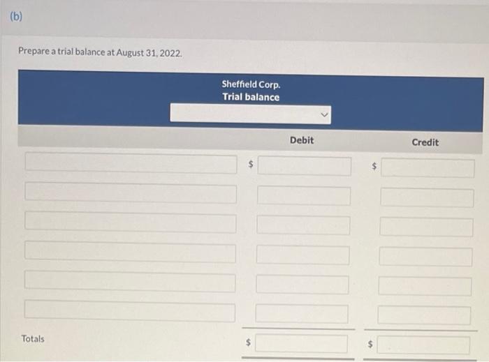 of Sheffield Corp., are presented as follows. Date Account Titles and Explanation