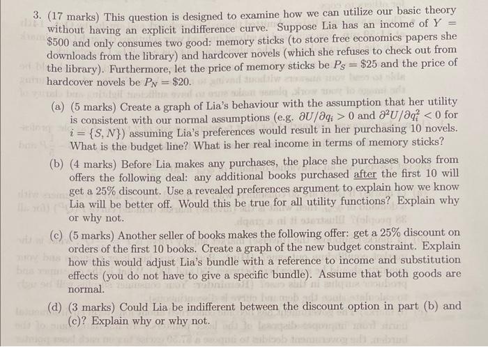 bra = 3. (17 marks) This question is designed to examine how