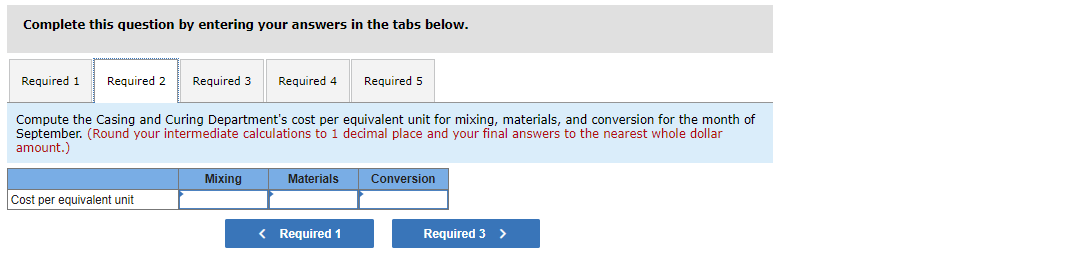 LO5-5] Old Country Links, Incorporated, produces sausages in three production departments-Mixing, Casing