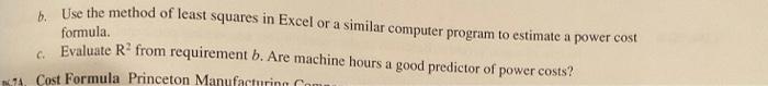 Least Squares Regression Analysis The management of Digger Inc., is trying to