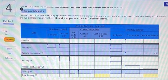 reports the following beginning inventory and two purchases for the month of