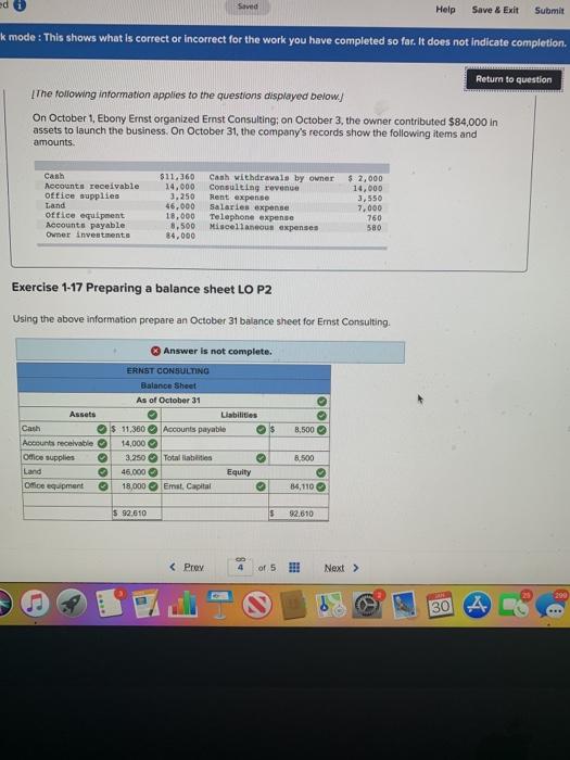 ed Saved Help Save & Exit Submit k mode: This shows what