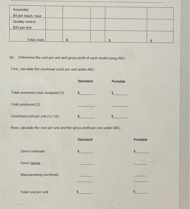 for $35 and the portable for $24. The production costs calculated on