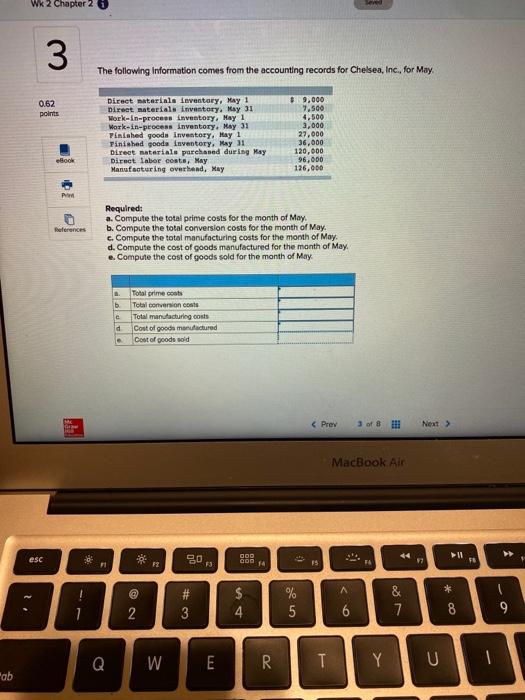 ab 2. Wk 2 Chapter 2 3 The following information comes from