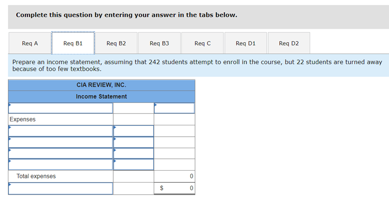 studying to take the CIA exam. The cost of textbooks is included