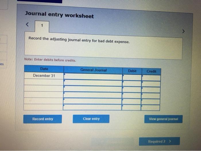 Analysis LO6-2 Casilda Company uses the aging approach to estimate bad debt