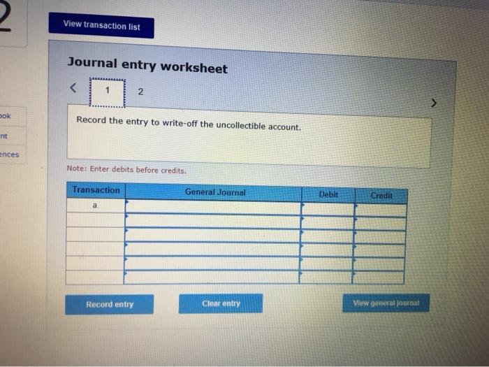 Percentage of Credit Sales Method LO6-2 During the current year, Witz Electric,