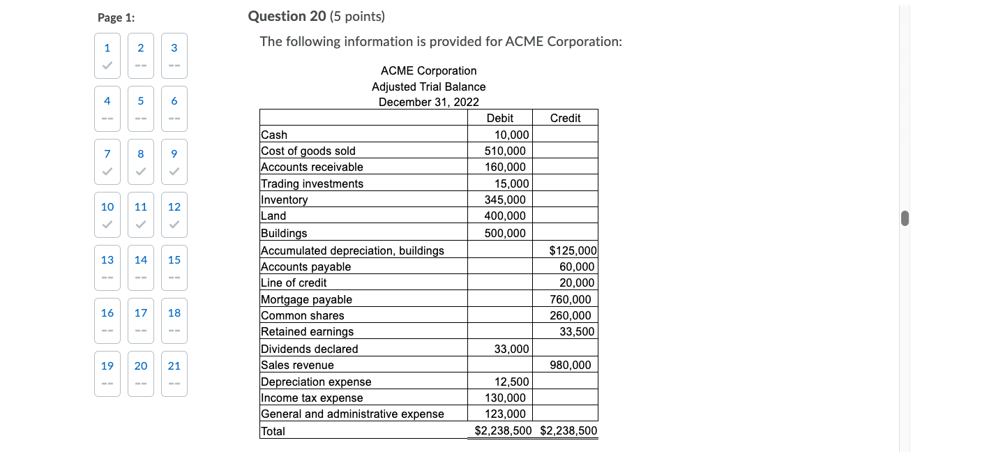 Page 1: 1 2 3 - > 4 5 6 Question 20
