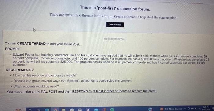 This is a 'post-first' discussion forum. There are currently o threads in