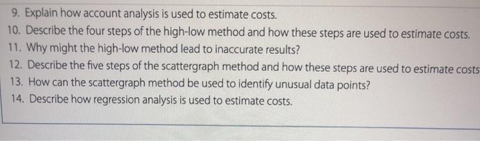 Im... All apps | 9. Explain how account analysis is used to