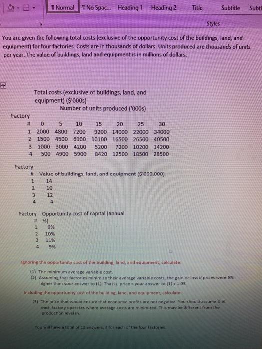 Normal No Spac... Heading 1 Heading 2 Title Subtitle Subtl Styles You