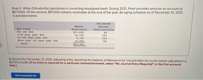 Pearl E. White Orthodontist specializes in correcting misaligned teeth. During 2021, Pearl