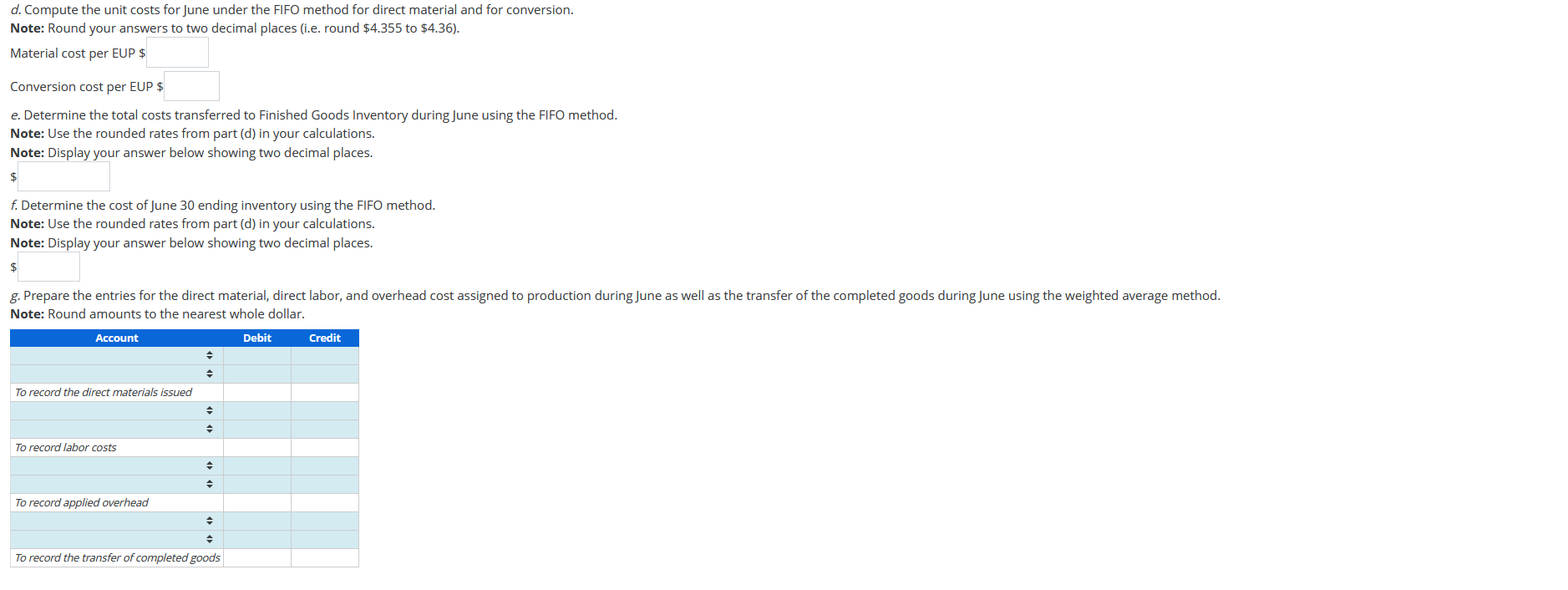 miniature speakers for personal sound systems. The following cost information is available