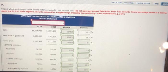 Additional information: 85% of the sales for Waterways were credit sales. There