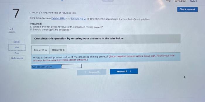 Analysis (LO14-2] 1.74 points Help Save & Exit Submit Check my work