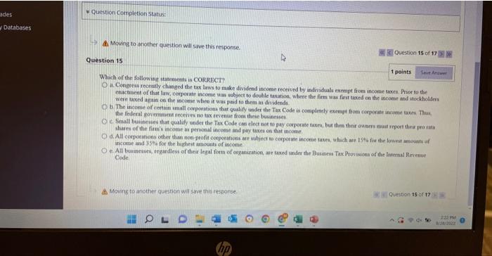 ades Databases Question Completion Status: Moving to another question will save this