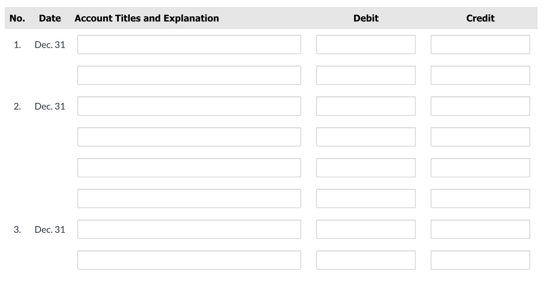 Cullumber Company discovered the following errors in the accounts. 1. 2. 3.