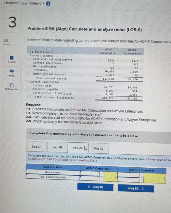 25 points (5 in millions) Current assets: Cash and cash equivalents Problem