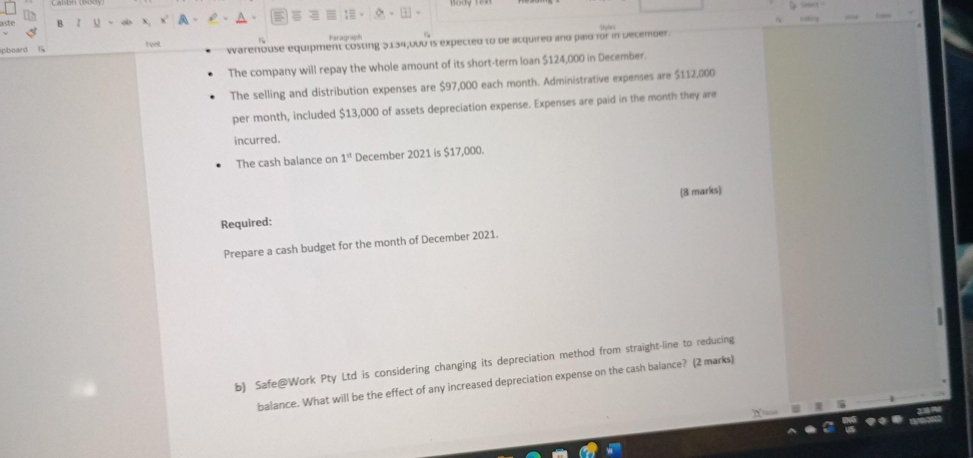 a wholesaler of work safety products is in the process of preparing