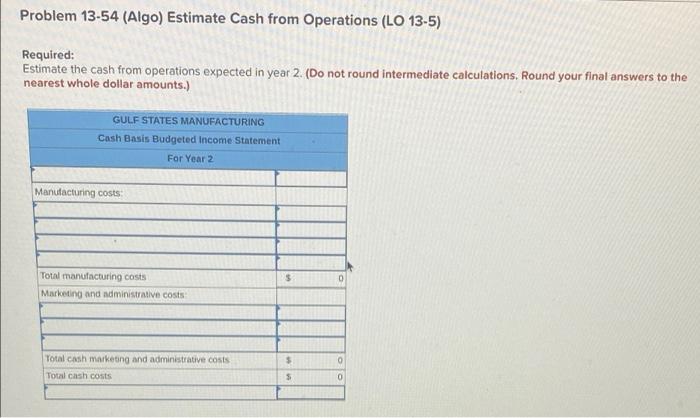 the following data from year 1 operations, which are to be used