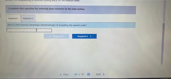 single product. The cost of producing and selling a single unit of