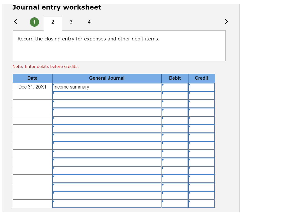 General Journal Debit Credit Record entry Clear entry View general journal