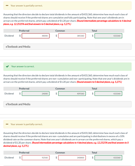 Your answer is partially correct. Assuming that the directors decide to declare