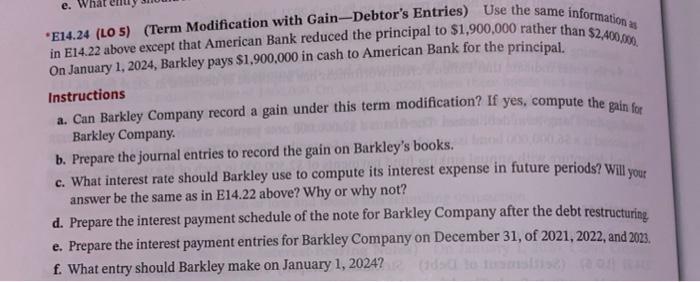 Bank (creditor). Instructions a. Compute the loss American Bank will suffer under