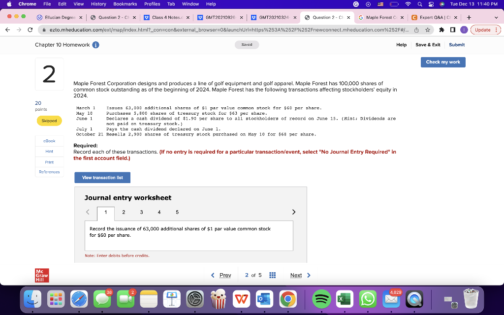 Chrome File Edit View History Bookmarks Profiles Tabl Window Help Ellucian Degree