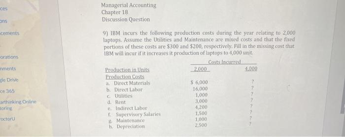 Delivery costs and utilities are both mixed. c. Utilities are mixed and