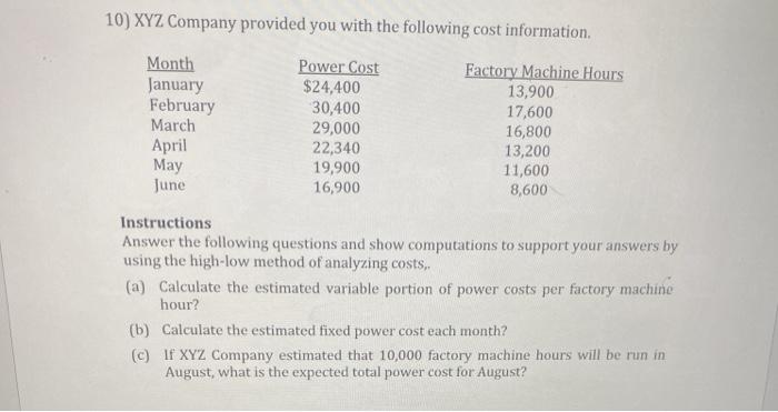 delivery costs are variable. d. Delivery costs are mixed and utilities are