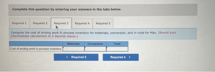 below for May: Production data: Pounds in process, May 1; materials 100%