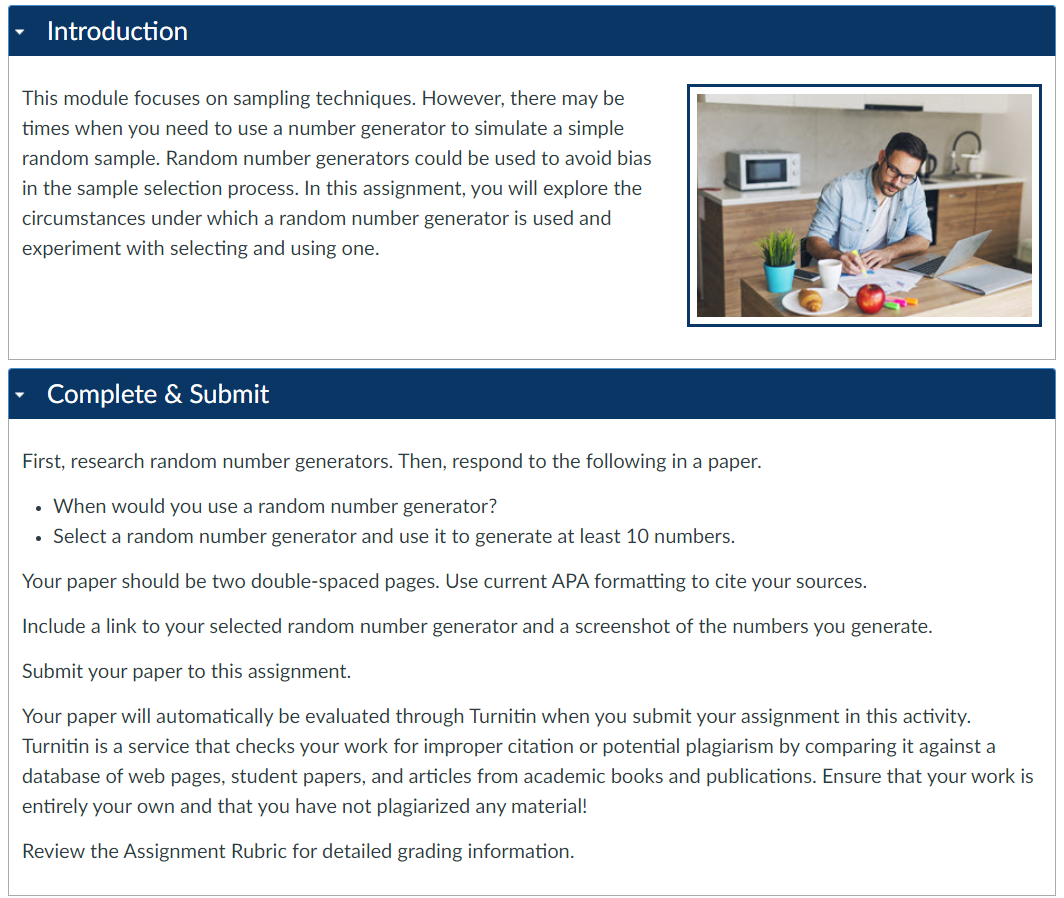 Introduction This module focuses on sampling techniques. However, there may be times
