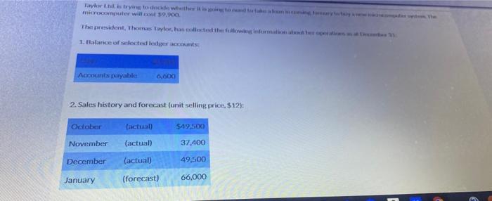 Taylor Ltd, is trying to decide whether it is going to nad