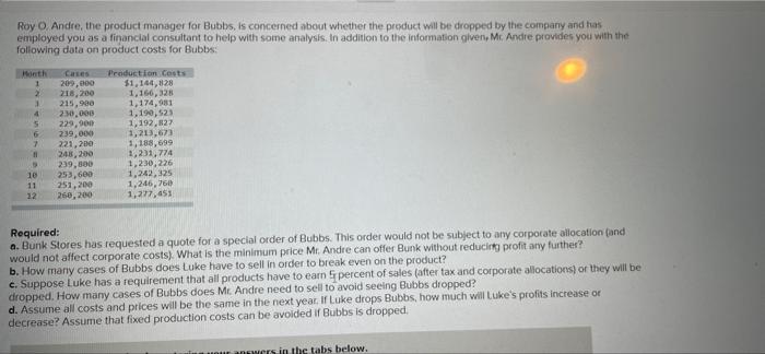 5-4, 5, 9) d and Luke Corporation produces a variety of products,