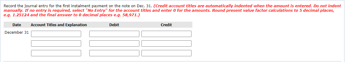 non-interest-bearing note to Camden Production for new machinery. The market interest rate