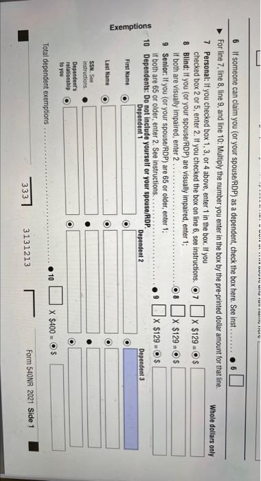 she used the standard deduction. She lives at 10238 East Valley Road,