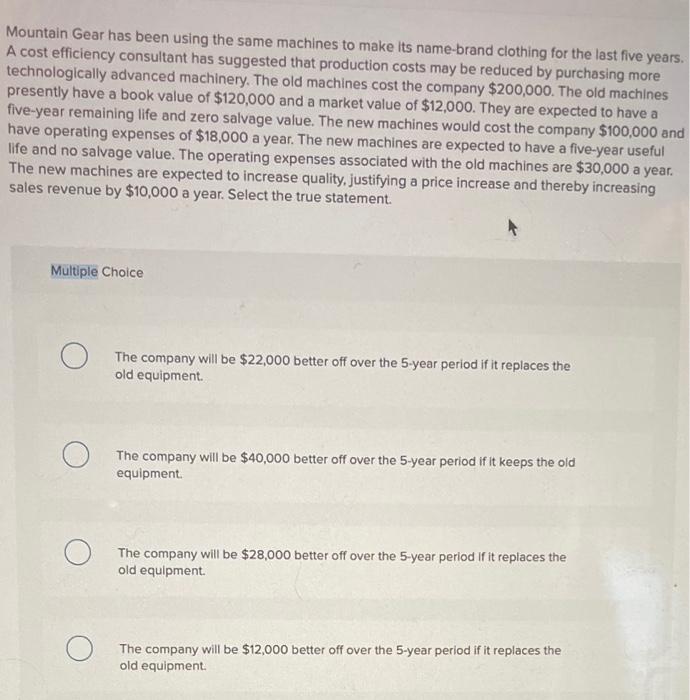 Mountain Gear has been using the same machines to make its name-brand