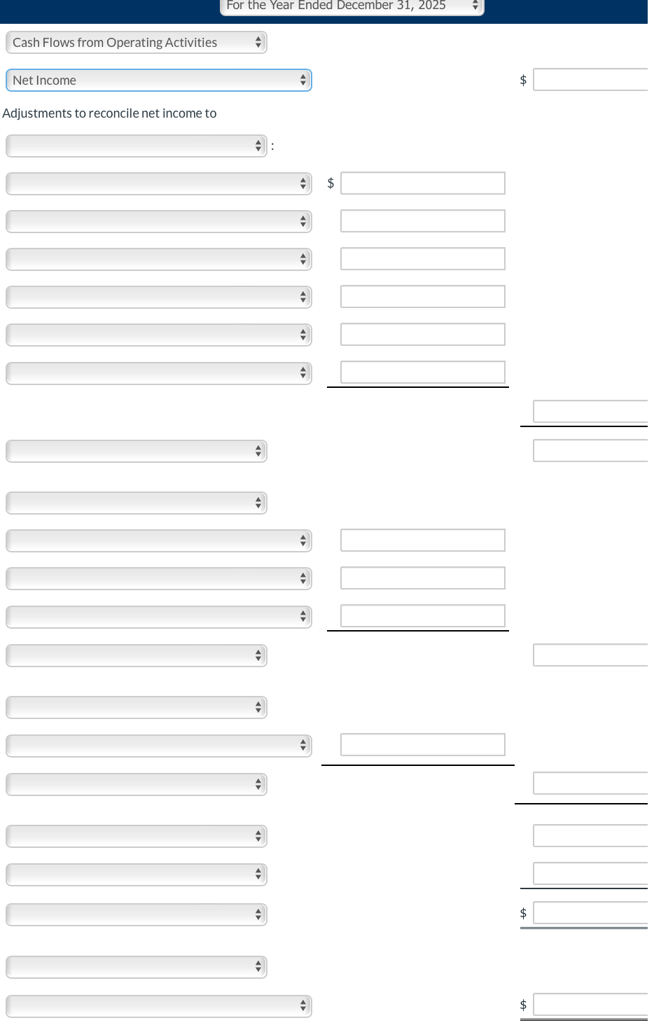 31 Assets Cash 2025 2024 $ 81,600 $ 54,000 Accounts receivable Inventory