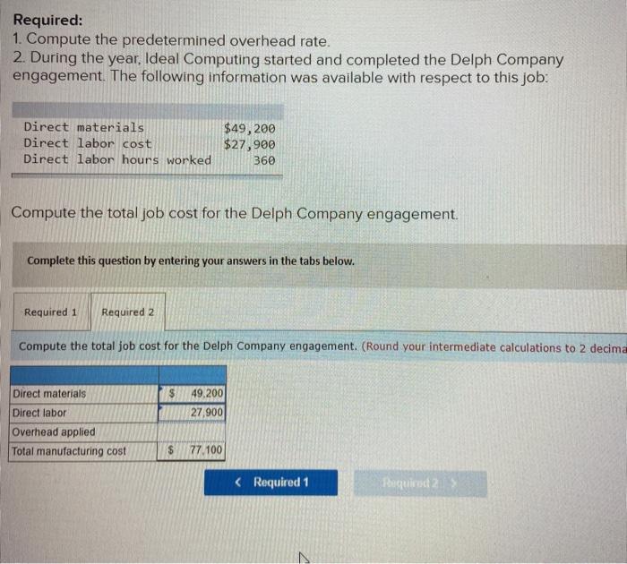 overhead rate annually on the basis of direct labor-hours. At the beginning