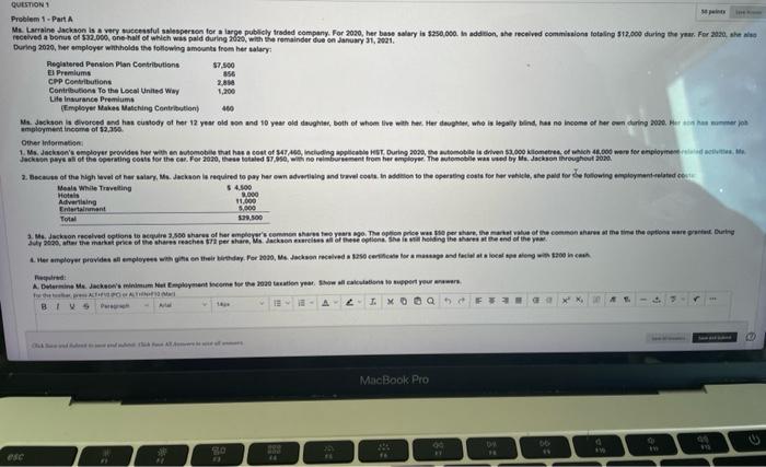 salesperson for a large publicly traded company. For 2020, her base salary