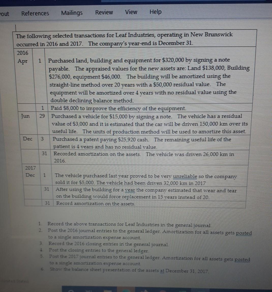 company's year-end is December 31. 2016 Apr 1 1 Jun 29 Dec