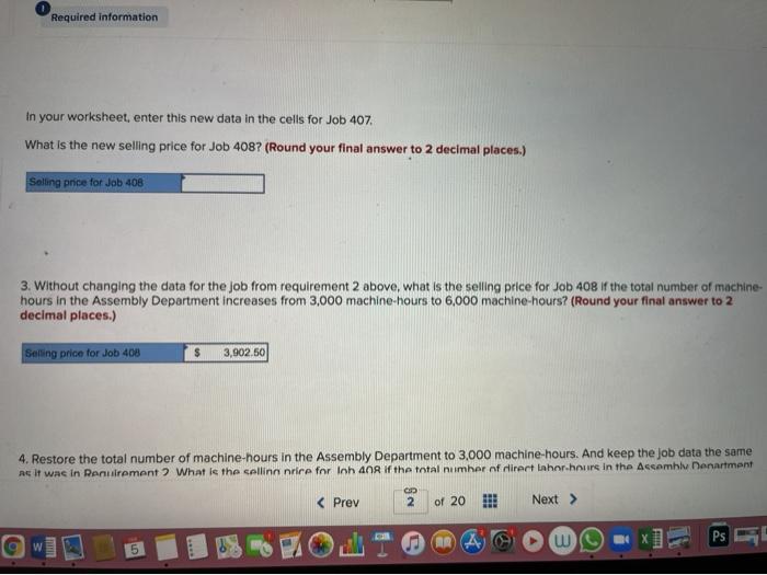 Chapter 2: Applying Excel This Excel worksheet relates to the Dickson Company