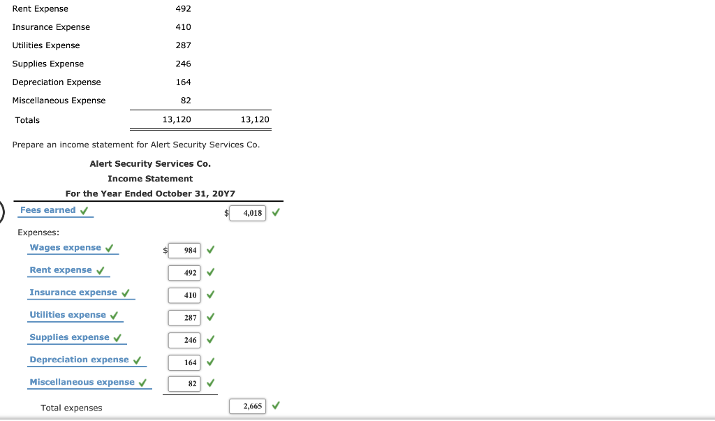 offers security services to business clients. Alert Security Services Co. End-of-Period Spreadsheet
