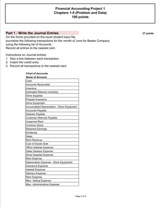 points (instructors - can use versions 500-3500) Requirements and Instructions: 1. Each