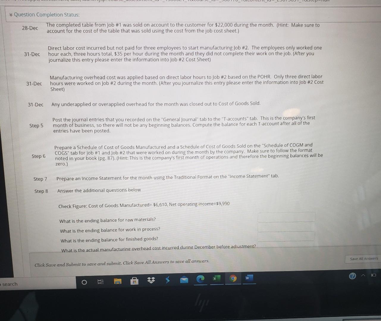 company designs and manufactures specialty tables. Each table is specially customized for