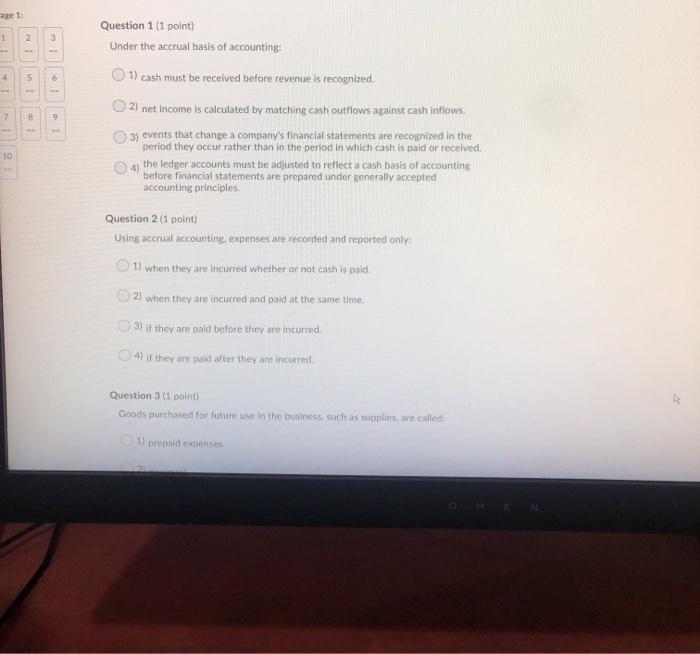 age 1: 1 2 3 4 5 6 7 B 10 9