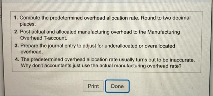 Maintenance labor (repairs to equipment) $ 16,000 $ 28,500 Plant supervisor's salary