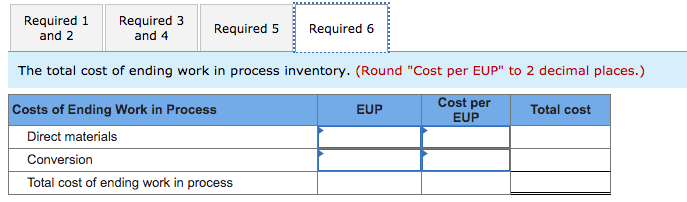 that conversion costs are added uniformly throughout the process. Work in process